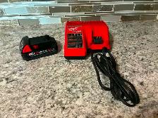 Milwaukee M18 2AH Battery & Charger