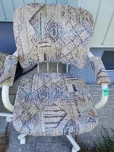 Upholstered Swivel Kitchen chairs on casters - Photo 2