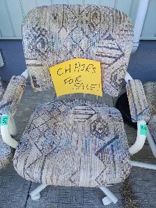 Upholstered Swivel Kitchen chairs on casters - Photo 3