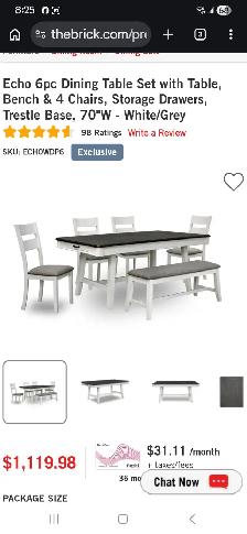 Kitchen table- 4 chairs and a bench cash only - Photo 2