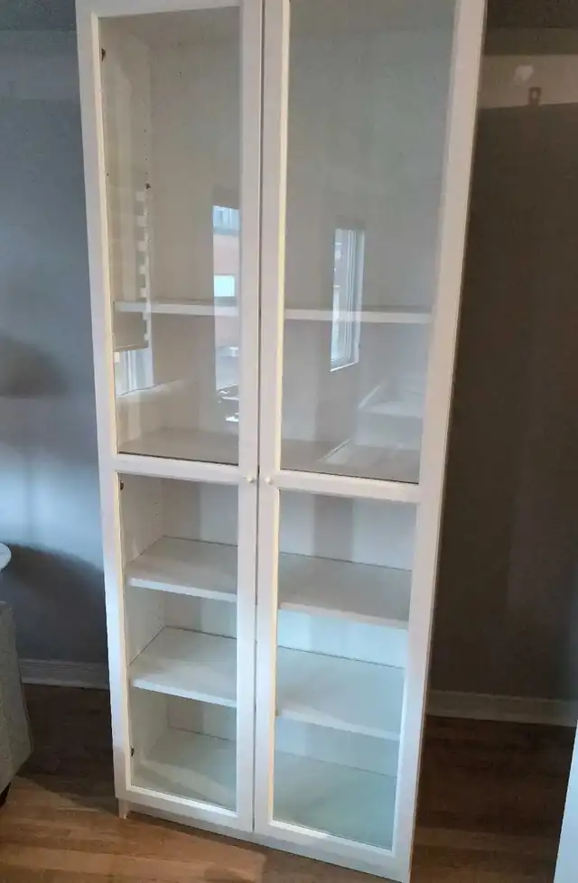 Ikea Billy Bookcase   2 Oxberg Doors - Delivery Option - $165!
