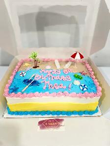 Beach cake, pool birthday party cake - Photo 3