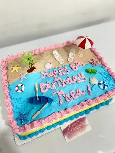 Beach cake, pool birthday party cake - Photo 5