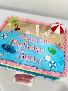 Beach cake, pool birthday party cake - Photo 6