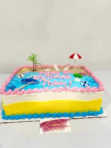 Beach cake, pool birthday party cake - Photo 7