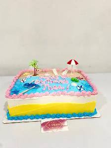 Beach cake, pool birthday party cake - Photo 8