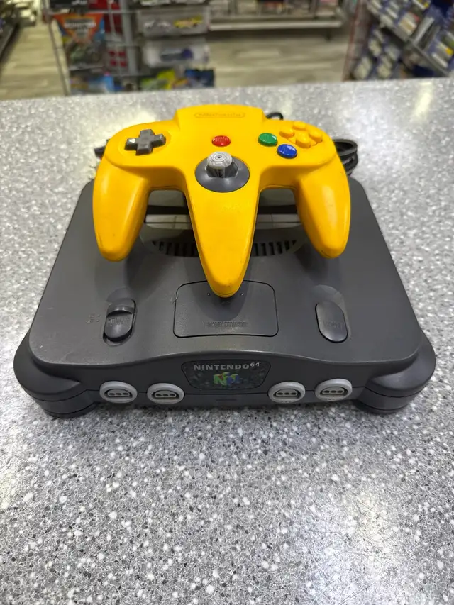 N64 System with yellow controller