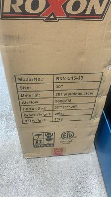Range Hood  - Roxon Under Cabinet 900 RXN-U15-30 - SS - Photo 2