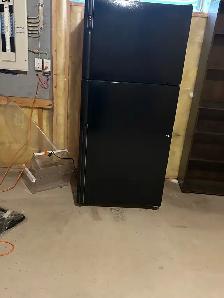 black fridge