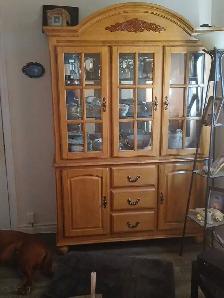 Grand set the merisier pour vaisselle et autre