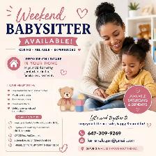 Weekend Babysitter Available | Registered ECE | CPR Certified