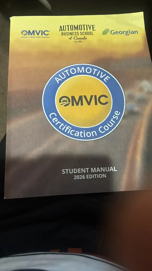 OMVIC Book for Sale in Milton $100