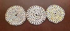 Vintage Set of Seashell Hot Pads Doily