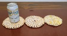 Vintage Set of Seashell Hot Pads Doily - Photo 2