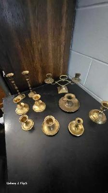 Lot #5 Chandelier brass/laiton vintage - Photo 6