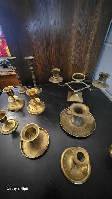 Lot #5 Chandelier brass/laiton vintage - Photo 9