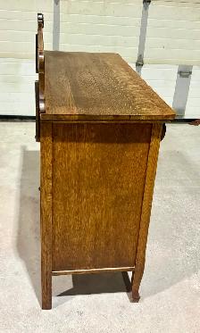 Antique Quarter-Sawn Tiger Oak Sideboard Buffet (w Mirror) - Photo 6