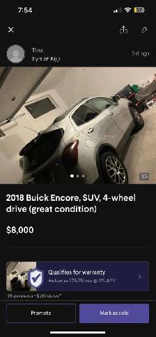 2018 Buick Encore, SUV, 4-wheel drive (great condition)