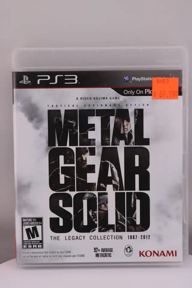Metal Gear Solid- The Legacy Collection- Game for PS3 (#6603)
