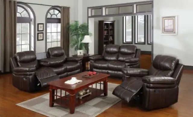 New Recliner 3 2 1 Leather Sofa Set With Free Delivery