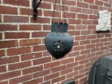 Vintage Rustic Moroccan Hanging Metal Lantern Incense Burner !