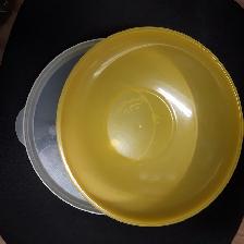 BEAU GRAND PLAT NEUF PAKERWARE JAUNE BLANC DE 11'DIAMÈTRE: $5.00 - Photo 3