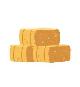 small square straw bales