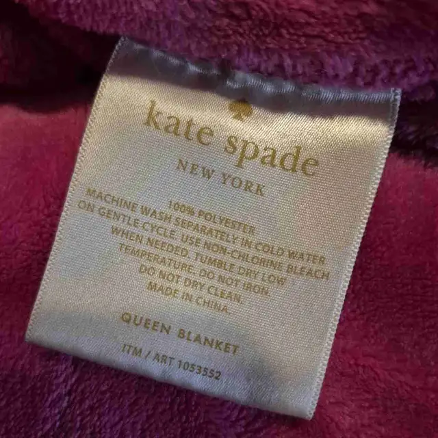 HOT pink Kate Spade blanket -queen