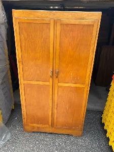 Free delivery antique Wooden Wardrobe with Hanging Rod