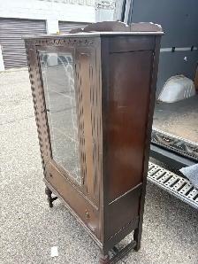 Free delivery Antique Glass Display Cabinet with Drawer - Photo 5