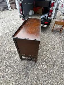 Free delivery Antique Wood Sideboard with Drawers and Cabinets - Photo 2