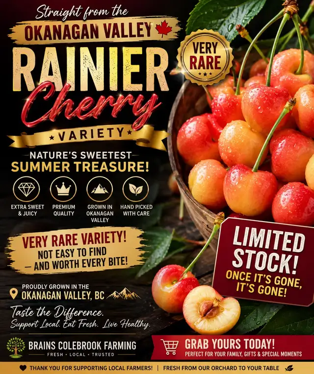 LOCAL  BC RAINIER CHERRIES