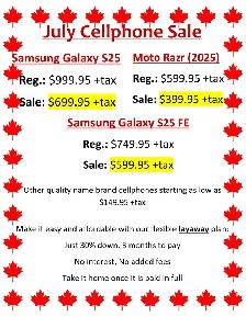 First Stop Swap Shop July Cell phone Sale (Samsung & Motorola)