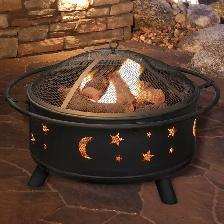 Crown Fire Pit, Steel Outdoor BBQ Wood Burning