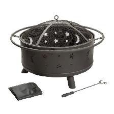 Crown Fire Pit, Steel Outdoor BBQ Wood Burning - Photo 5