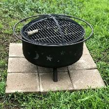 Crown Fire Pit, Steel Outdoor BBQ Wood Burning - Photo 6