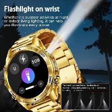 New Men LED Flashlight, Smartwatch, IP68 Waterproof, Bluetooth 5 - Photo 3