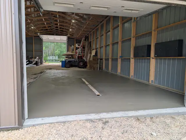 Concrete place and finish work.