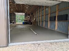 Concrete place and finish work.
