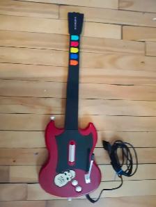 Red Octane Wired SG Controller (PSLGH) Red Gibson Guitar (PS2)