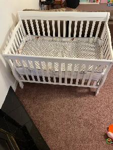 white sleigh crib for sale