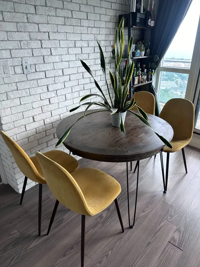 Dining Table Set   4 Artisian Chairs