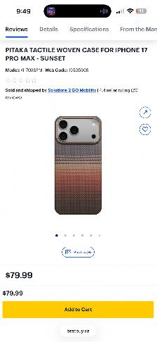 PITAKA TACTILE WOVEN CASE FOR IPHONE 17 PRO MAX - Photo 3