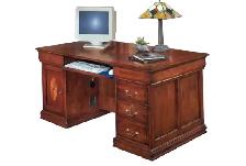 Wood Desk & Swivel Rocking Desk Chair - Photo 2