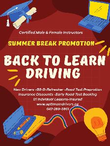 Affordable Lessons-New Drivers /New Immigrants / Road Test