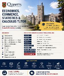 best Queen’s University Economics, Statistics & Calculus Tutor