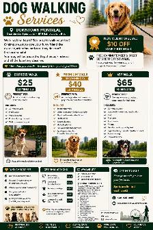DOG WALKING SERVICES – DOWNTOWN MONTREAL