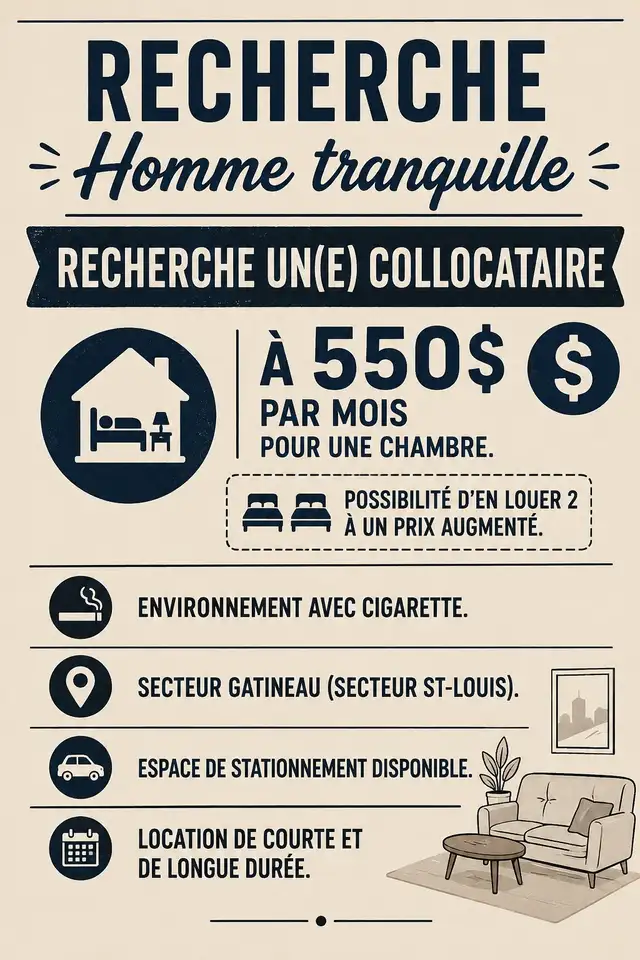 Recherche colocataire