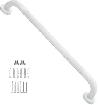 24" White Munzing Shower Grab Bar, with Anti-Slip Knurled Grip,