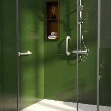 24" White Munzing Shower Grab Bar, with Anti-Slip Knurled Grip, - Photo 4